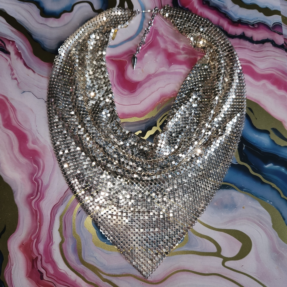 Whiting & Davis Mesh Scarf Necklace (Vintage)